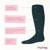 MeMoi Girls Cozy Cable Ribbed Knit Knee-High Socks Dark Hunter Green 9-11 view 4