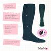 MeMoi Girls Wide Ribbed Cotton Blend Uniform Knee Socks Dark Hunter Green 8-9 view 3