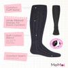 MeMoi Girls Wide Ribbed Cotton Blend Uniform Knee Socks Charcoal 10-12 view 4