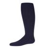 MeMoi Girls Wide Ribbed Cotton Blend Uniform Knee Socks Navy 10-12 view 1