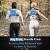 Blue Running Mini Backpack Vest for Men & Women  Reflective with Hi-Viz, Holds Accessories, iPhone, Android, iPad Mini  Lightweight, Adjustable Gear for Fitness, Walking, Cycling, Hiking, Climbing! view 2