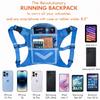 Blue Running Mini Backpack Vest for Men & Women  Reflective with Hi-Viz, Holds Accessories, iPhone, Android, iPad Mini  Lightweight, Adjustable Gear for Fitness, Walking, Cycling, Hiking, Climbing! view 3