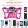 Pink Running Mini Backpack Vest for Men & Women  Reflective with 360 Hi-Viz, Holds Accessories, iPhone, Android, iPad Mini  Lightweight, Adjustable Gear for Fitness, Walking, Cycling, Hiking view 3