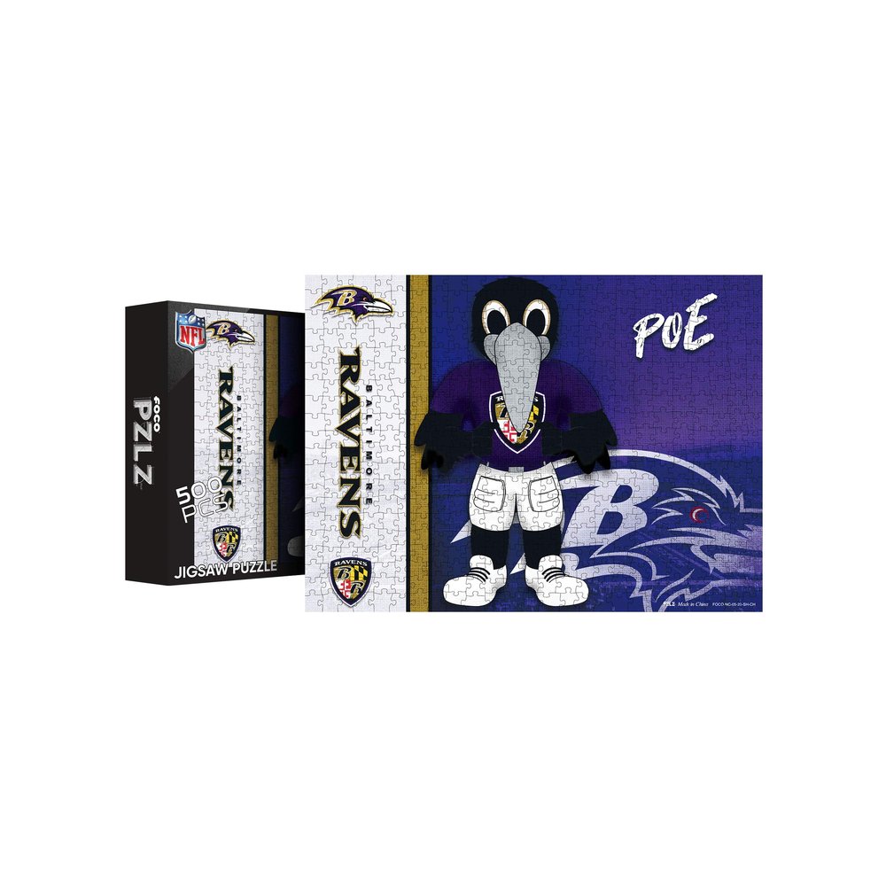 FOCO NFL Baltimore Ravens Mascot 500 Piece Jigsaw PZLZ