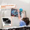 AND1 Mini Basketball Hoop: 18x12 Pre-Assembled Portable Over The Door with Flex Rim, Includes Two Deflated 5 Mini Basketball with Pump, for Indoor, Orange/Light Blue view 3
