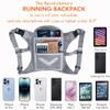 Gray Running Mini Backpack Vest for Men & Women  Reflective with 360 Hi-Viz, Holds Accessories, iPhone, Android, iPad Mini  Lightweight, Adjustable Gear for Fitness, Walking, Cycling, Hiking view 3