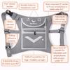 Gray Running Mini Backpack Vest for Men & Women  Reflective with 360 Hi-Viz, Holds Accessories, iPhone, Android, iPad Mini  Lightweight, Adjustable Gear for Fitness, Walking, Cycling, Hiking view 4