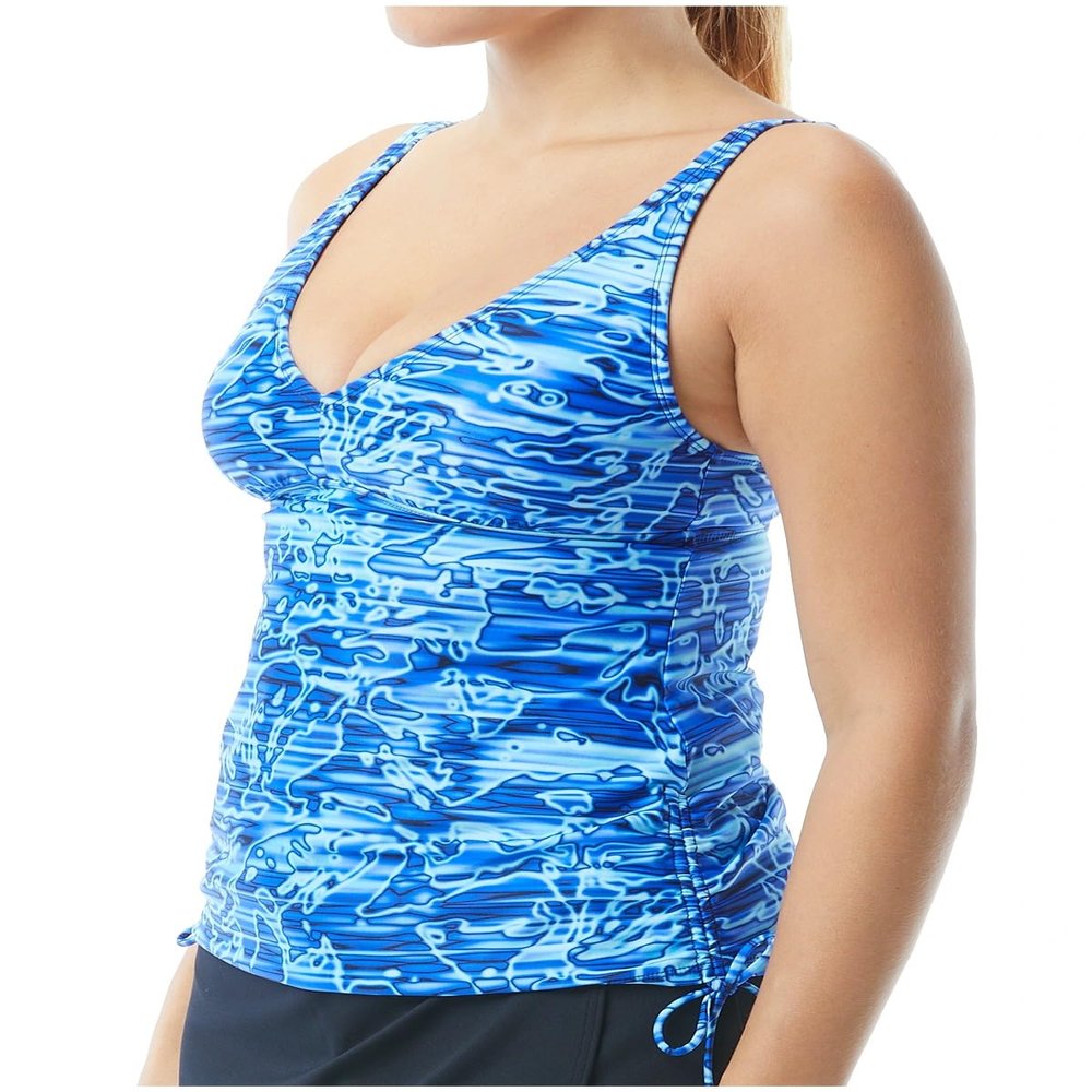 TYR TVNTL7A4208 Lucid V Neck Tankini Blue 8