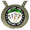 Express Medals Custom Poker Holdem Stud Champ Chain Trophy with 2 Lines of Personalized Text on a Large Rigid Plastic Award Medal and 34 Inch Long Gold Color Neck Chain. FCL432 view 2