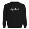 BH Cool Designs #pubes - Men's Soft & Comfortable Long Sleeve T-Shirt, Black, X-Large view 1