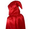 Grebrafan Unisex Hooded Cloak Satin Full Length Masquerade Party Cape (X-Large, red) view 4