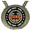 Express Medals Custom Poker Stud Holdem Draw Champ Chain Trophy with 2 Lines of Personalized Text on a Large Rigid Plastic Award Medal and 34 Inch Long Gold Color Neck Chain. FCL529 view 2