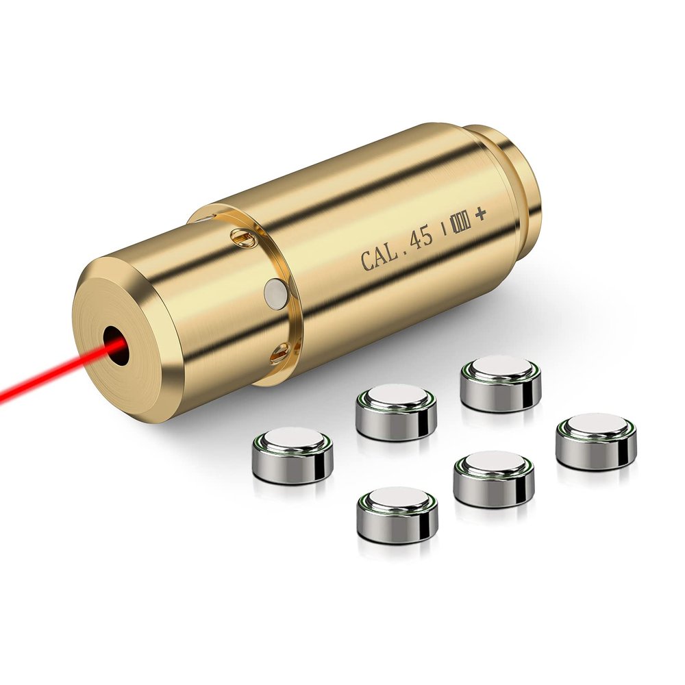 MidTen Bore Sight .45acp Red Dot Boresighter with Two Sets of Batteries