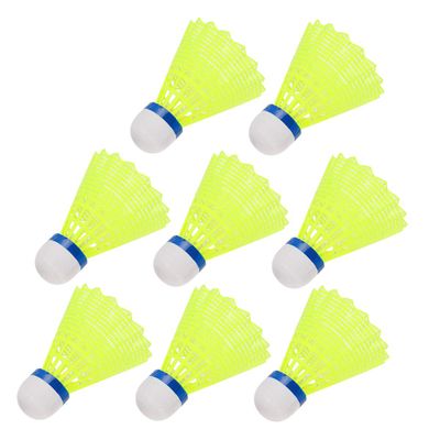 Wakauto 8pcs Led Night Lighting Badminton Shuttlecocks Nylon Glowing Birdies for Sports for Amateurs and Family Fun