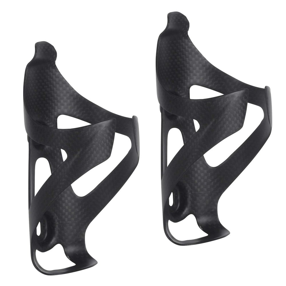 KABON Bike Water Bottle Holder, Lightweight 3K Carbon Fiber Bicycle Drink Water Bottle Cages for Road Mountain Bike Cycling Accessories - Pack of 2