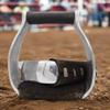 M-Royal Saddles Horse Aluminum Brown Western Bell Horse Leather Stirrups view 2