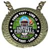 Express Medals Custom Fantasy Football Champ Chain Trophy with 2 Lines of Personalized Text on a Large Rigid Plastic Award Medal and 34 Inch Long Gold Color Neck Chain. EG100 view 2