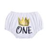 IBTOM CASTLE Baby Boys Girls First Birthday Photography Cake Smash Outits One Crown Dress Up Things King of The Jungle Fishing Party 4PCS Diaper Cover Bowtie Suspenders Headbands White 12-18 Months view 2