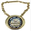 Express Medals Custom Topsales Champ Chain Trophy with 2 Lines of Personalized Text on a Large Rigid Plastic Award Medal and 34 Inch Long Gold Color Neck Chain. Topsales view 1