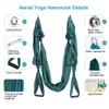 Aerial Yoga Swing Set Trapeze Hammock Kit Ultra Strong Anti-gravity Flying Sling Inversion Swing Tool Set for Air Yoga Inversion Exercises (Green) view 2