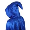 Grebrafan Unisex Hooded Cloak Satin Full Length Carnival Party Cape (X-Large, Blue) view 2