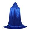 Grebrafan Unisex Hooded Cloak Satin Full Length Carnival Party Cape (X-Large, Blue) view 3