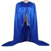 Grebrafan Unisex Hooded Cloak Satin Full Length Carnival Party Cape (X-Large, Blue) view 4
