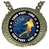 Express Medals Custom Lacrosse Champ Chain Trophy with 2 Lines of Personalized Text on a Large Rigid Plastic Award Medal and 34 Inch Long Gold Color Neck Chain. EG34 - (Pack of 1) view 2
