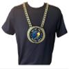 Express Medals Custom Lacrosse Champ Chain Trophy with 2 Lines of Personalized Text on a Large Rigid Plastic Award Medal and 34 Inch Long Gold Color Neck Chain. EG34 - (Pack of 1) view 3