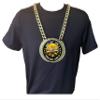 Express Medals Custom Star Performer Champ Chain Trophy with 2 Lines of Personalized Text on a Large Rigid Plastic Award Medal and 34 Inch Long Gold Color Neck Chain. FCL551 view 3