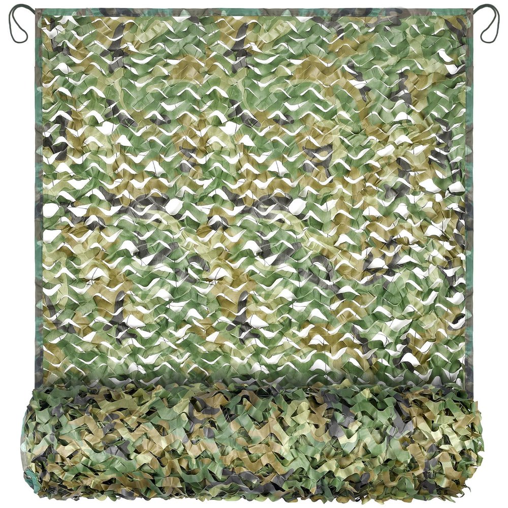 Yeacool Camo Netting Camouflage Netting Military Surplus Mesh Hunting Blind Net for Military Theme Party Decorations Backdrop Sunshade Car Cover Camping Shooting (Woodland Camo, 13ftx20ft, 4m*6m)