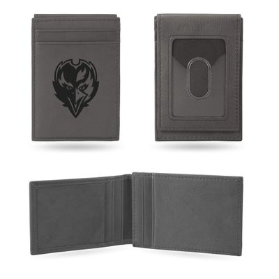Rico Industries NFL Football Baltimore Ravens Gray Laser Engraved Front Pocket Wallet