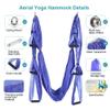 Aerial Yoga Swing Set Trapeze Hammock Kit Ultra Strong Antigravity Flying Sling Inversion Swing Tools for Air Yoga Inversion Fitness (Mixed Purple) view 3