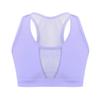 easyforever Kids Girls Stretchy Racer Back Hip Hop Jazz Dance Crop Top Sleeveless Shirt Mesh Splice Yoga Sports Bra Lavender 6 Years view 1