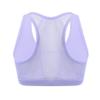 easyforever Kids Girls Stretchy Racer Back Hip Hop Jazz Dance Crop Top Sleeveless Shirt Mesh Splice Yoga Sports Bra Lavender 6 Years view 2