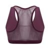 easyforever Kids Girls Stretchy Racer Back Hip Hop Jazz Dance Crop Top Sleeveless Shirt Mesh Splice Yoga Sports Bra Burgundy 12 Years view 2