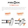 FIDLOCK Twist Bottle 450ml & Bike Base Set for Kids | Bike Water Bottle Holder with Attached | Connector Twist Plus Base Mount | Cage Free Magnetic Bicycle Water Holder Mount | Clear view 4