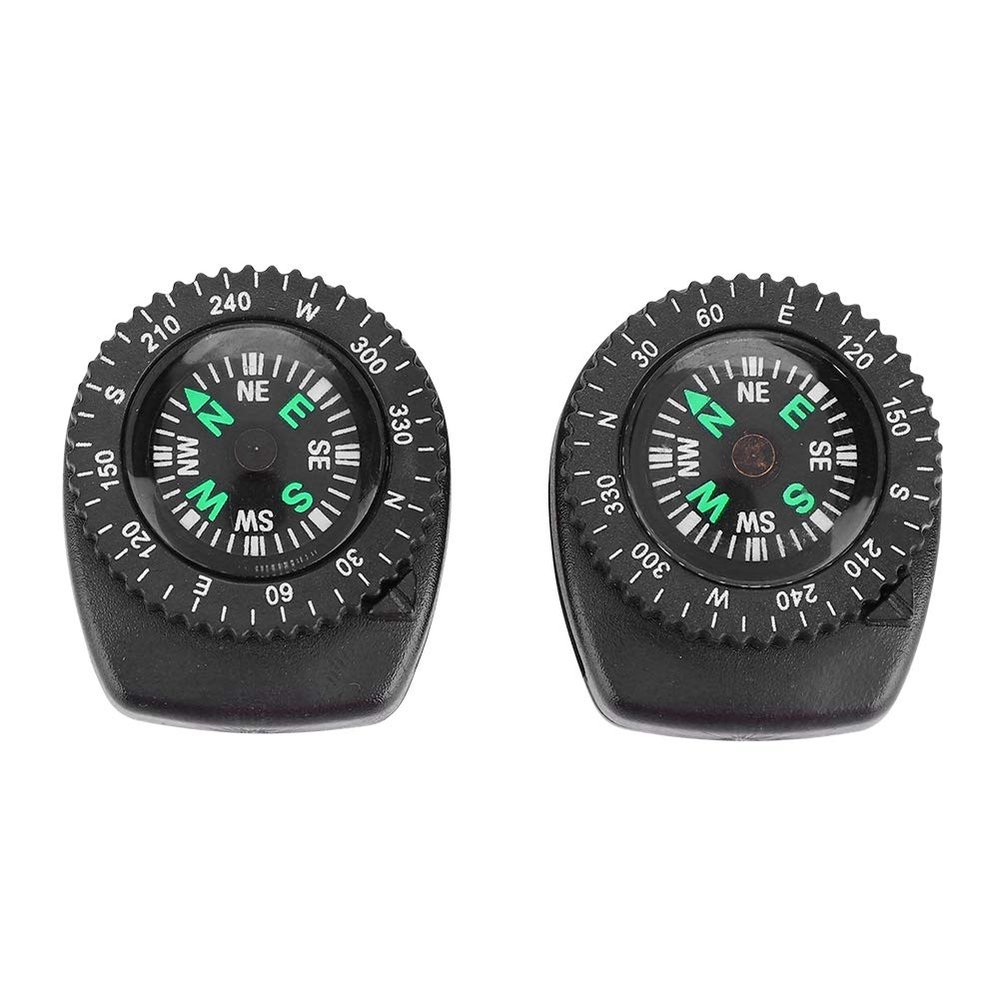 Wristband Compasses,2pcs Portable Detachable Watch Band Slip Slide Navigation Wrist Compass Emergency Survival Kit for Cam Boating Hiking Traveling