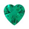 0.43-0.53 Cts of 5x5 mm AAA Heart Cut Lab Created Emerald (1 pc) Loose Gemstone view 1