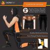 SaunaTek Men's Sauna Sweat Suit Leggings for Exercise and Heat Training, Neoprene, Large Black/Orange view 3
