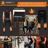 SaunaTek Men's Sauna Sweat Suit Leggings for Exercise and Heat Training, Neoprene, Large Black/Orange view 4