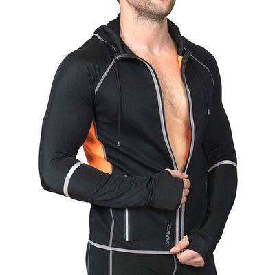 SaunaTek Men's Sauna Hooded Jacket Sweat Suit for Exercise and Heat Training, Neoprene, XX-Large