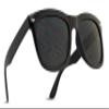 ShadyVEU Super Dark Lens Round Sunglasses Retro Thick Border Frame Spring Hinge UV Protection Migraine Shades (Glossy Black) view 1