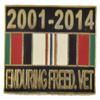 01-14 OEF LAPEL PIN OR HAT PIN - Size 1" - VETERAN OWNED BUSINESS view 1