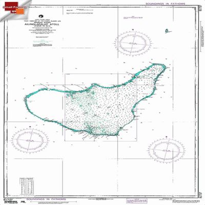 Paradise Cay Publications NGA Chart 81737: Ailinglapalap Atoll [Marshall Islands], Approx. Size 21" x 32" (Small Format Waterproof)