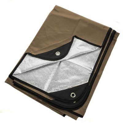 Arcturus Insulated Tarp, Reusable Heavy Duty Thermal Survival Blanket  60x82in, Reflects 90% Body Heat, Waterproof, Windproof, 3-Layer Design, Reinforced Grommets, Coyote Brown