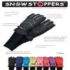 SnowStoppers Kid's Waterproof Long Cuff Winter Gloves (Black, Extra Small) view 4