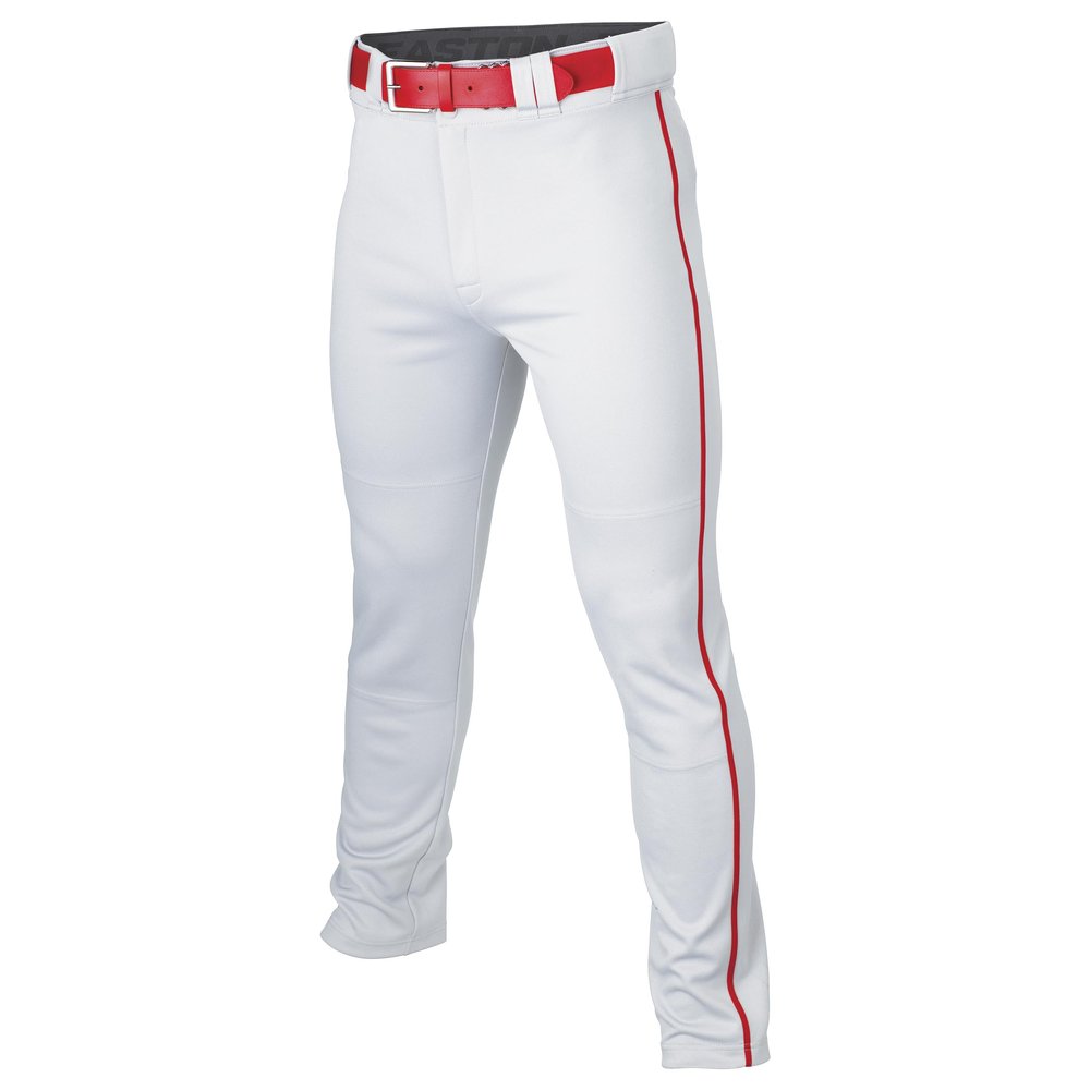 Easton | RIVAL+ Piped Baseball Pant | White/Red | Adult | Medium