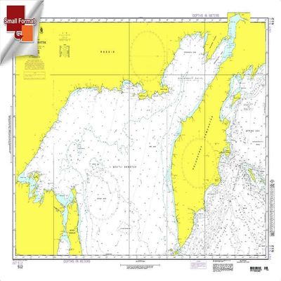 Paradise Cay Publications NGA Chart 512: Sea of Okhotsk, Approx. Size 21" x 30" (Small Format Waterproof)