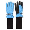 SnowStoppers Kid's Waterproof Long Cuff Winter Gloves (Sky Blue, Medium) view 2
